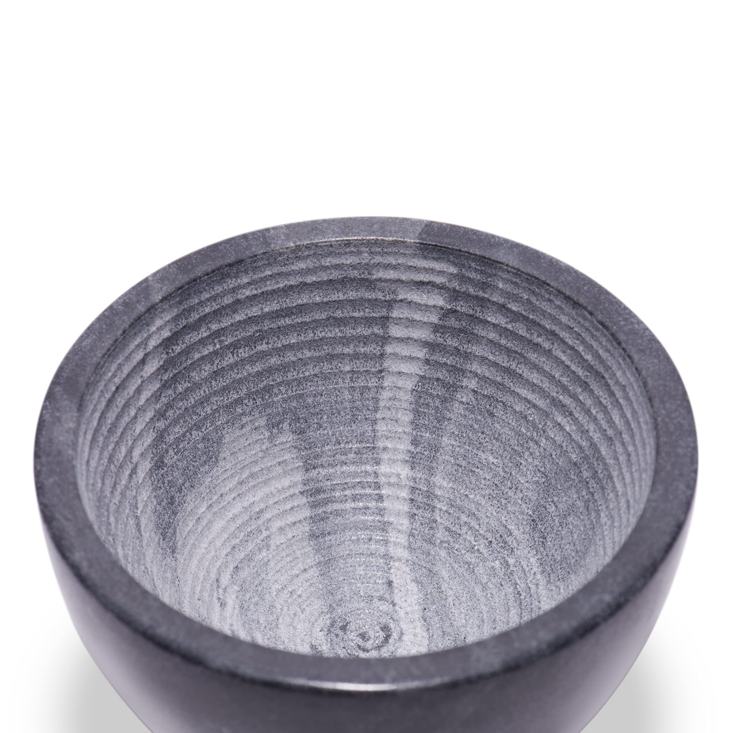 Beau Brummell marble bowl interior grooves aid lather consistency.