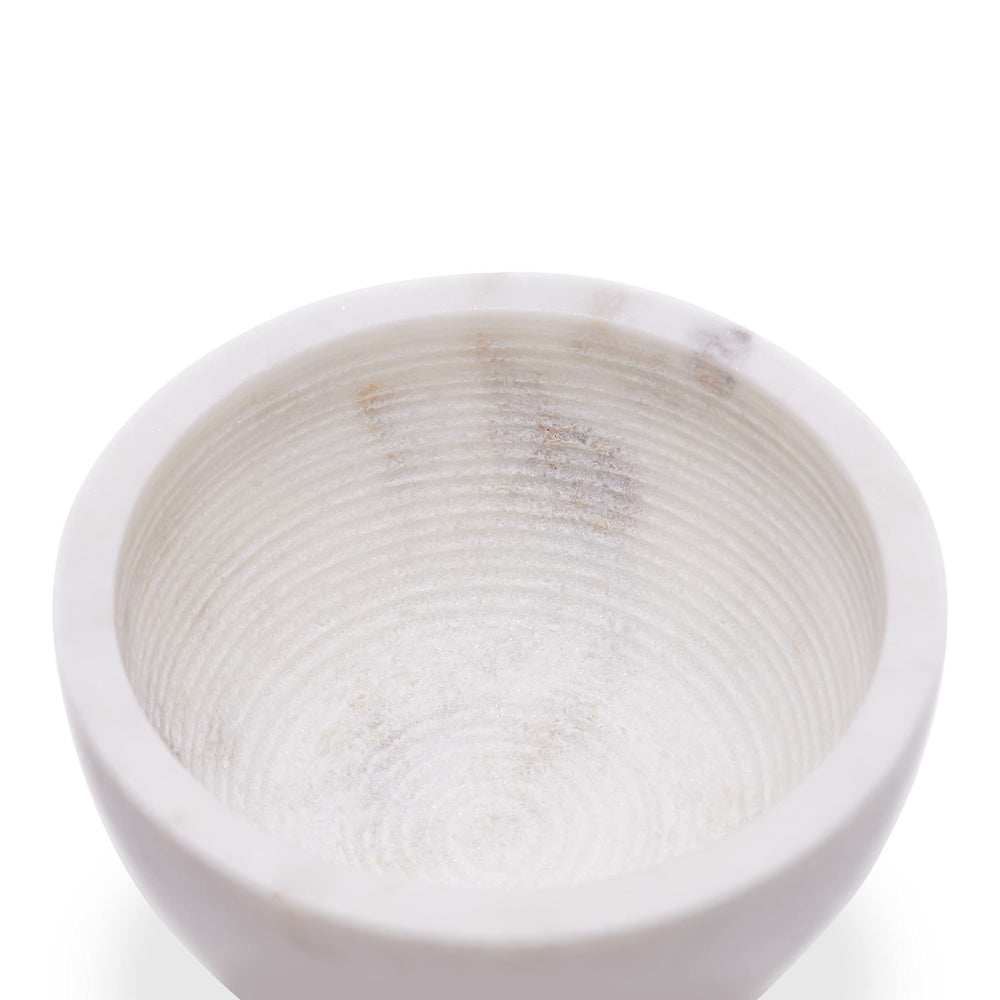 Beau Brummell marble shaving bowl heavy white marble for durable, long-lasting grooming.
