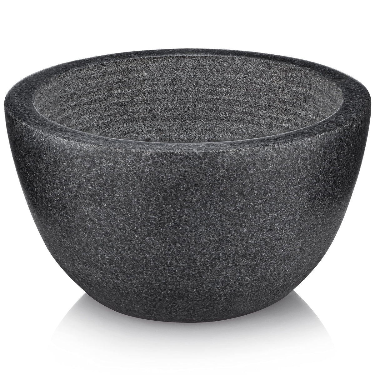 Beau Brummell marble shaving bowl with interior grooves for rich lather.