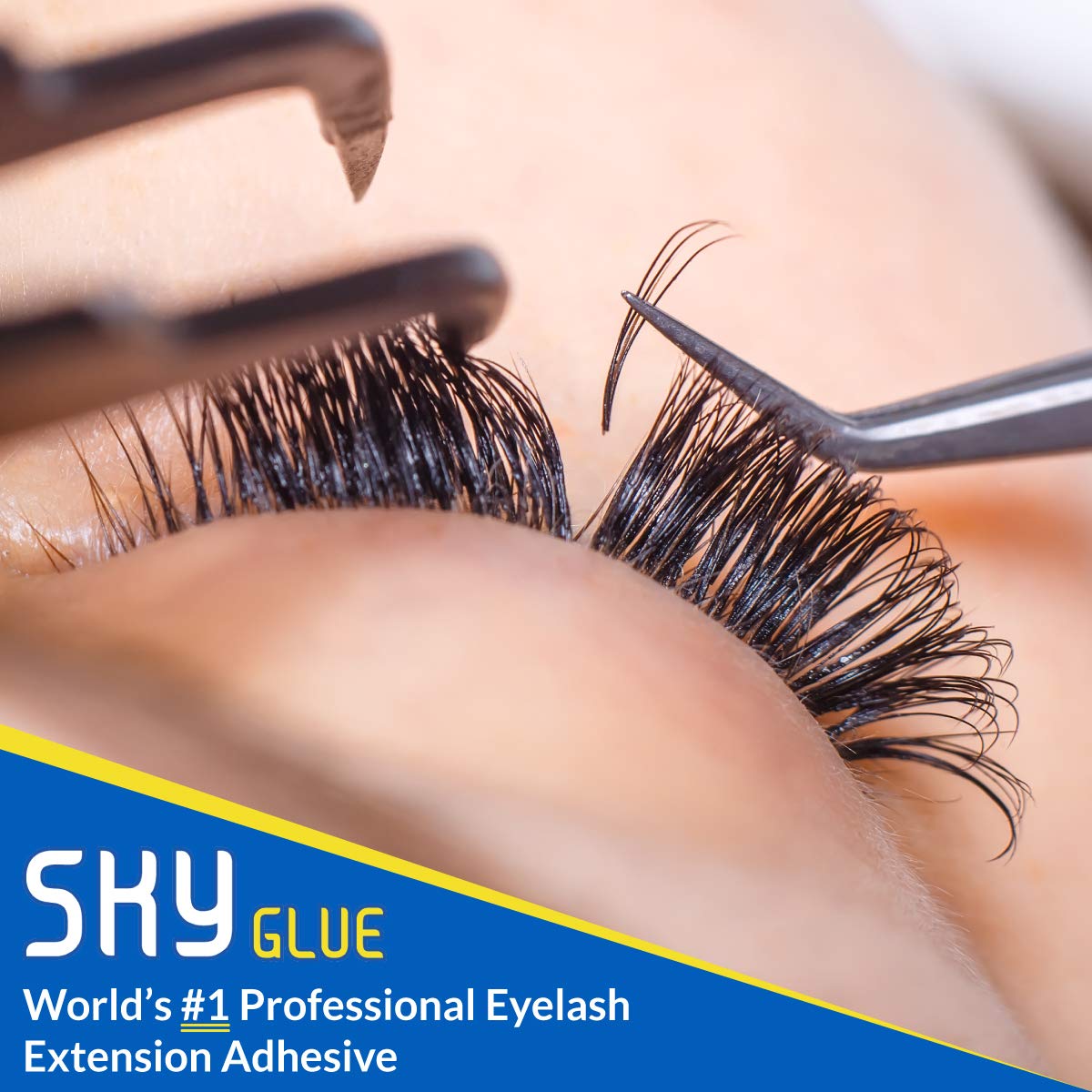 BEAU LASHES Sky Glue S+ latex-free and formaldehyde-free formula for sensitive eyes.