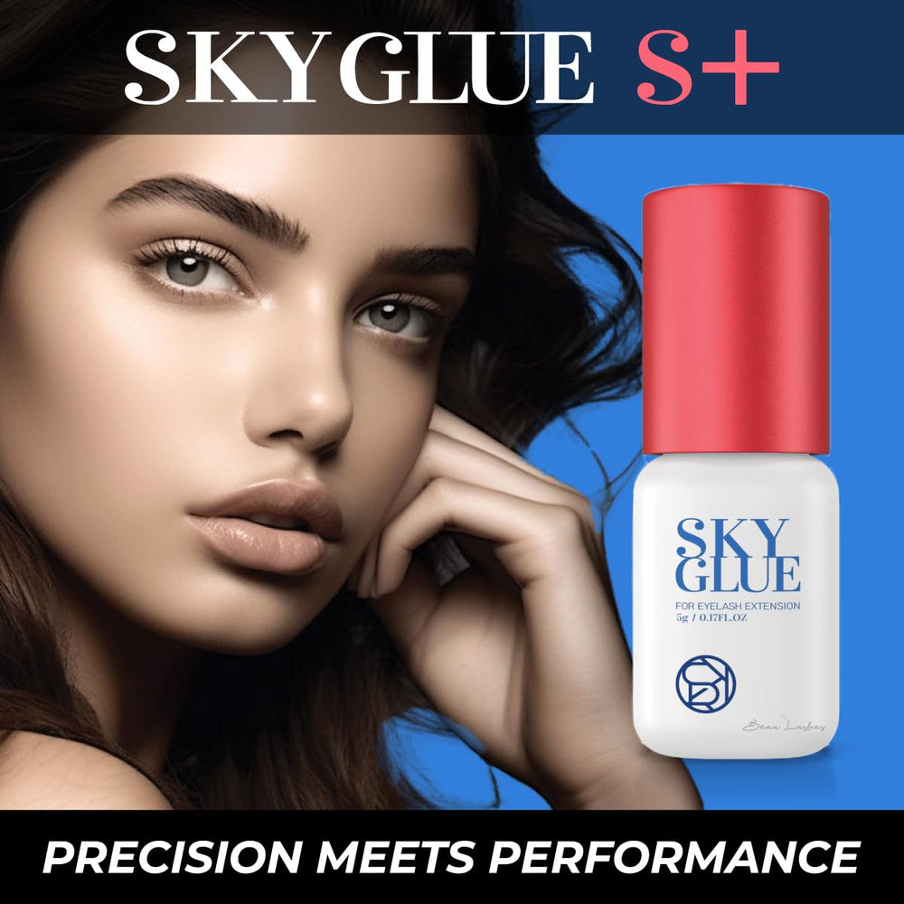 BEAU LASHES Sky Glue S+ long-lasting hold for active clients during busy days.
