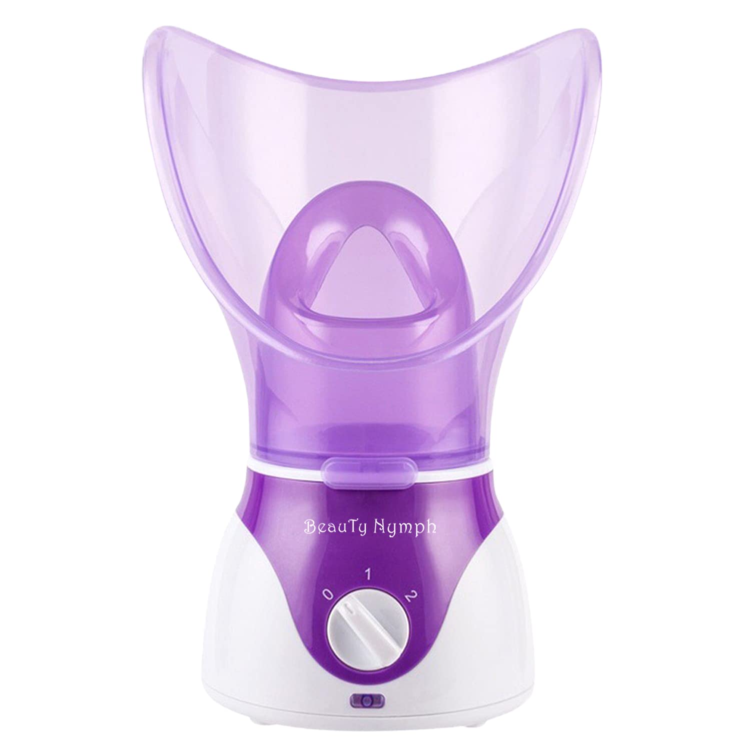 BeauTy Nymph Face Steamer front view aiding pore opening for smoother skin