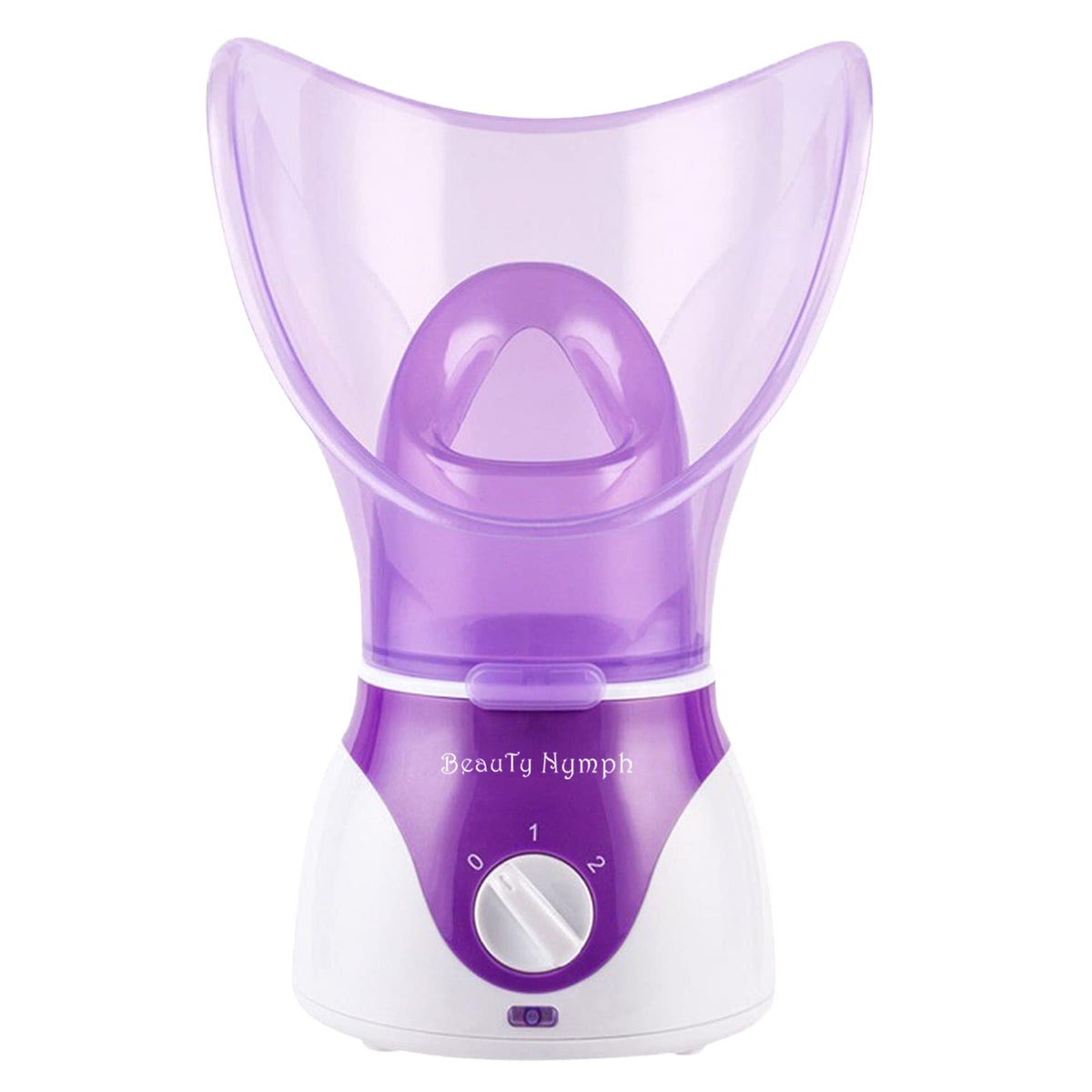 BeauTy Nymph Face Steamer front view aiding pore opening for smoother skin
