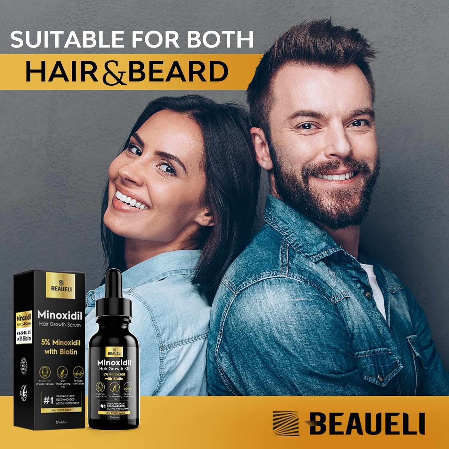 Beaueli hair follicle stimulation graphic suggesting revitalized roots.