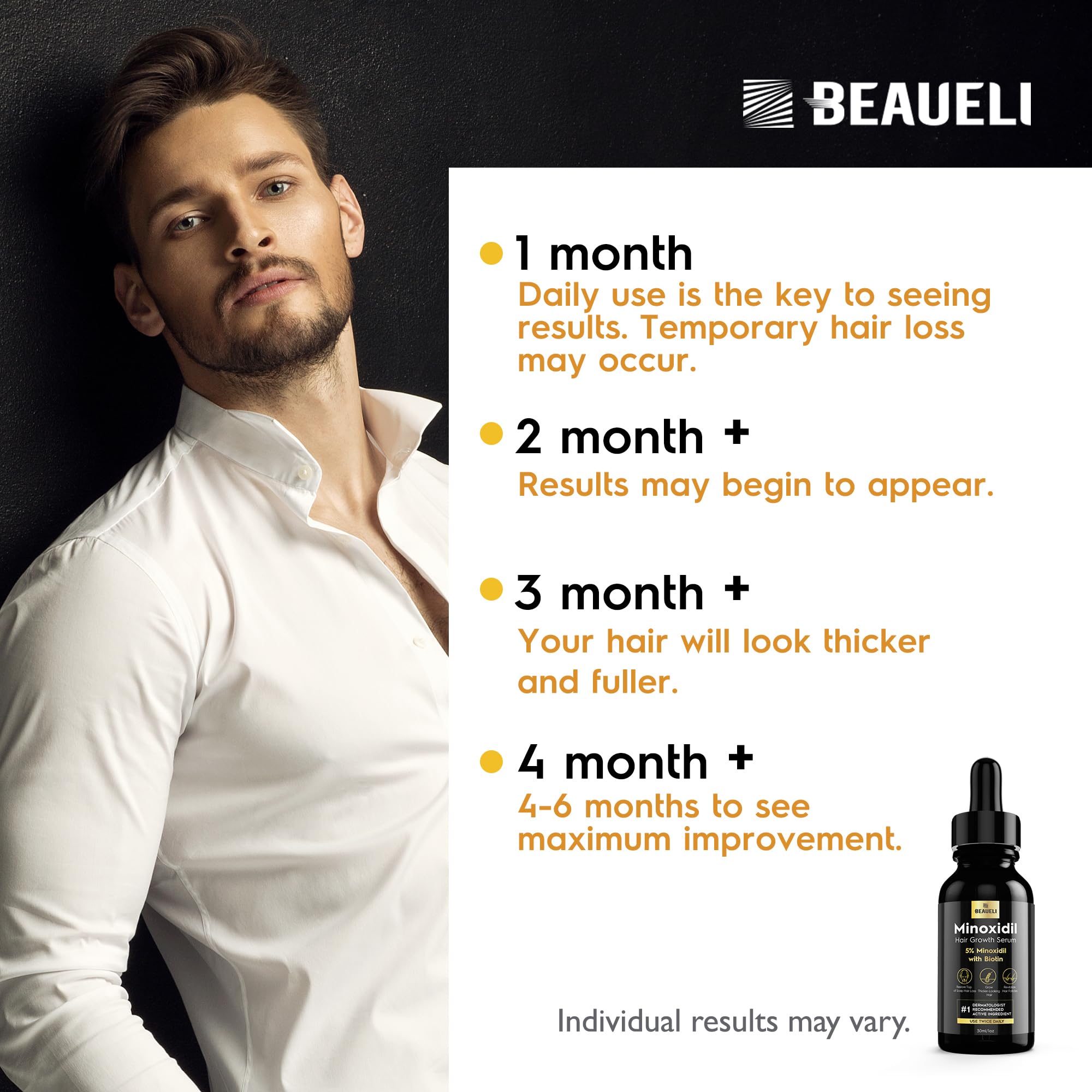 Beaueli unisex packaging highlights versatile use for men and women.