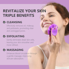 BEAUTAIL silicone brush with ergonomic grip for easy cleansing