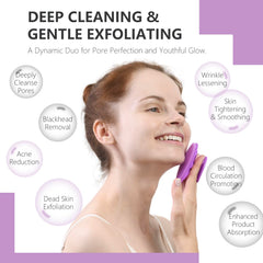 Soft silicone texture provides gentle exfoliation without irritation