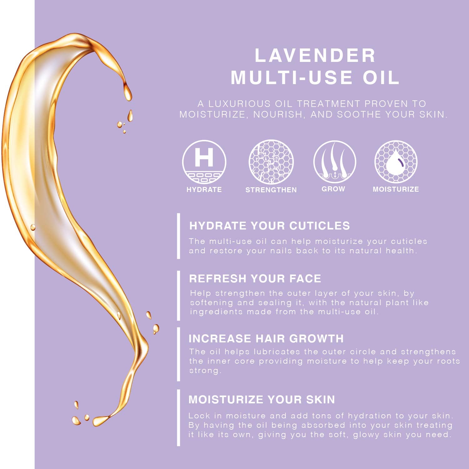 BEAUTE DE PROVENCE Aceite lavanda para rostro, piel radiante y suave.