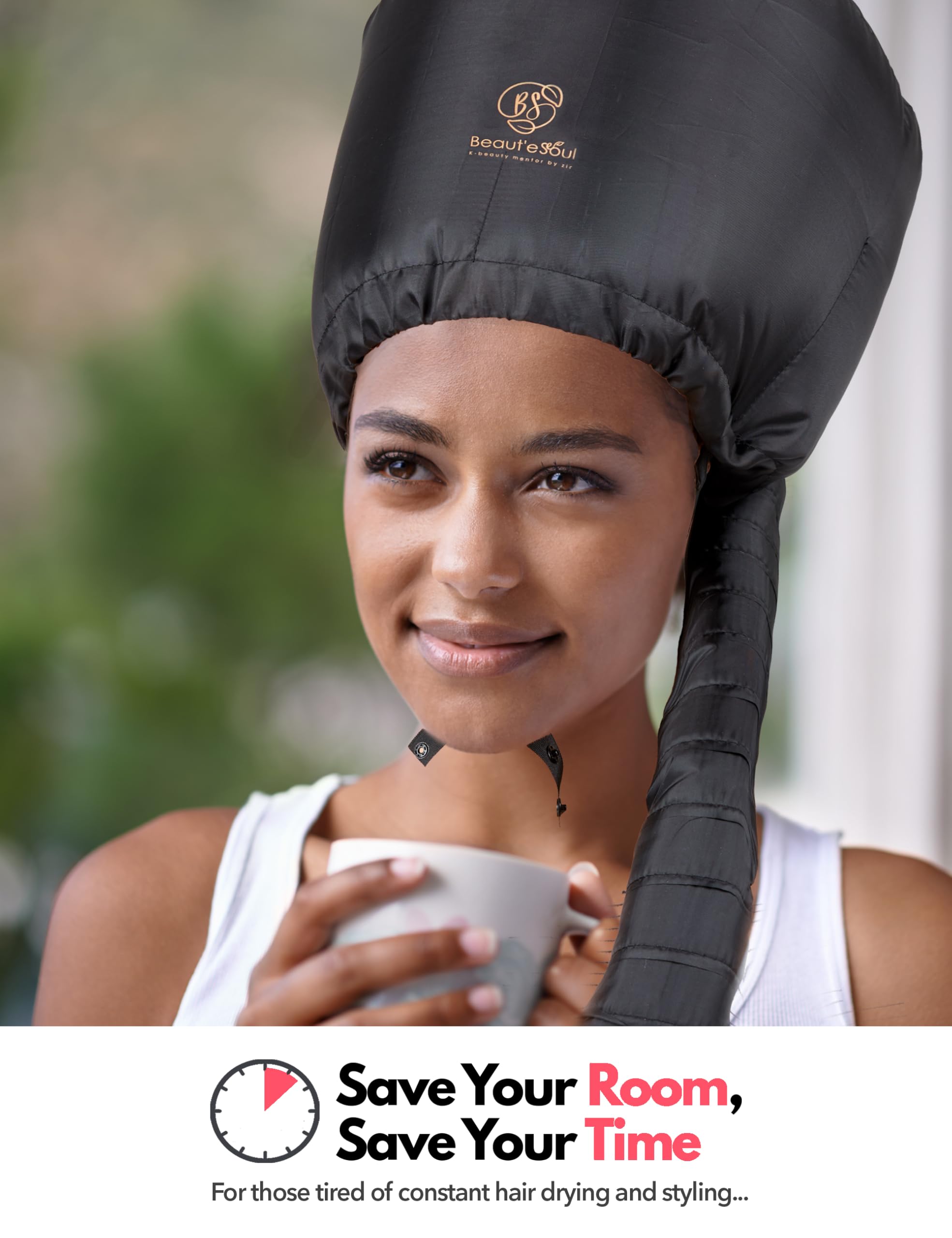 Beauté Seoul adjustable fit with drawstring and chin strap for secure use
