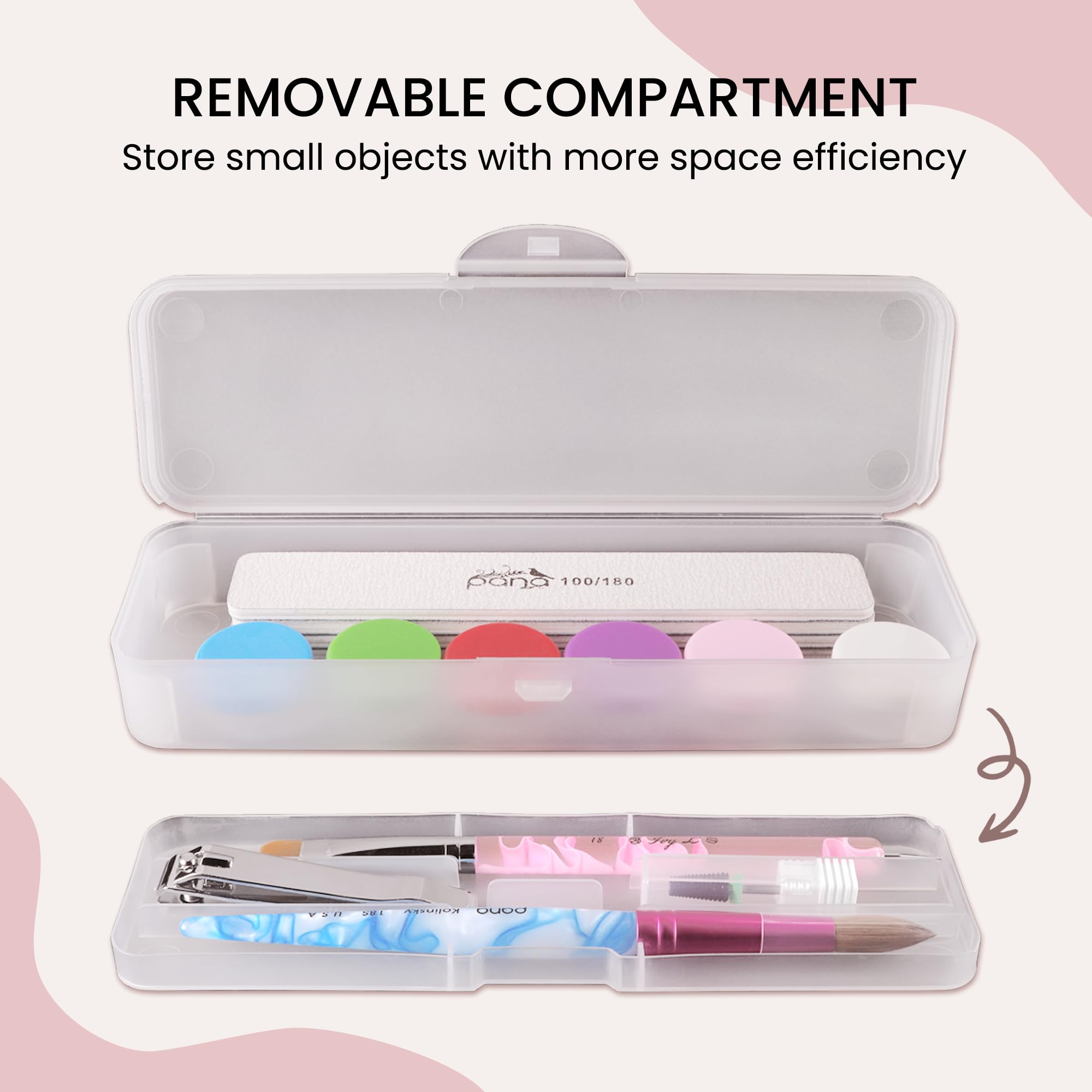 Beauticom nail art pens and tools fit securely in one box.