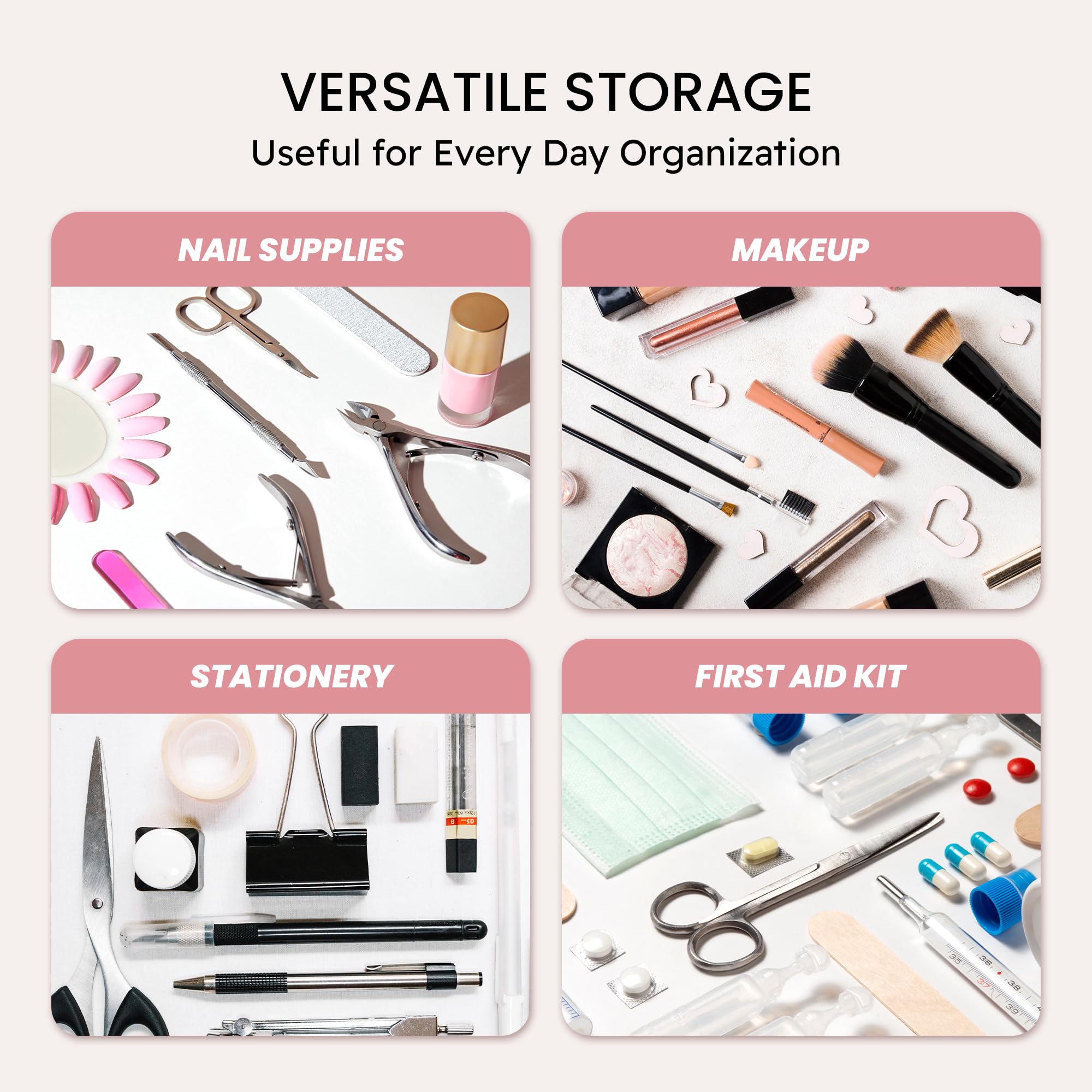 Beauticom lightweight design makes everyday storage easy and portable.