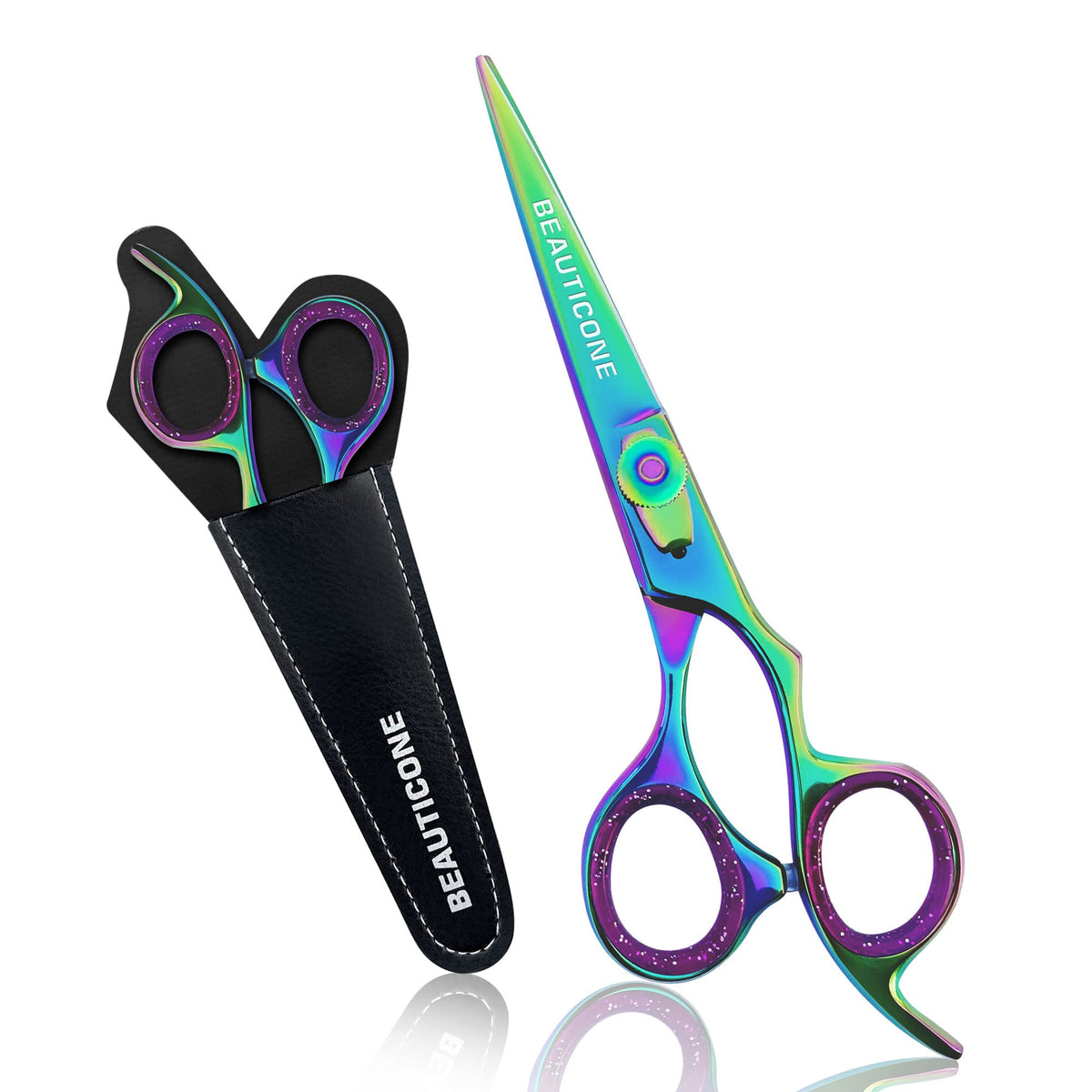 Beauticone hair cutting scissors close-up blades for precise trimming on wet or dry hair