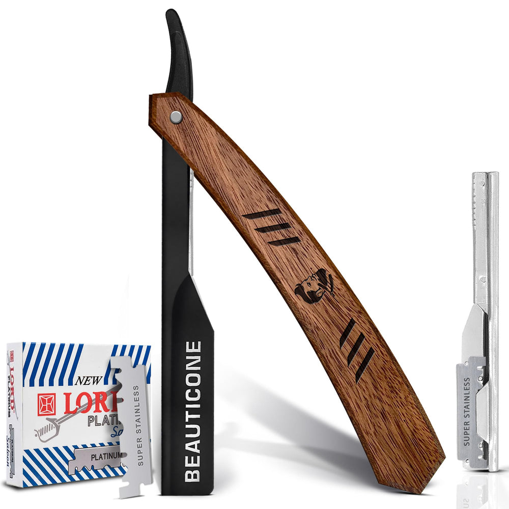 Beauticone straight razor balance design for precise control