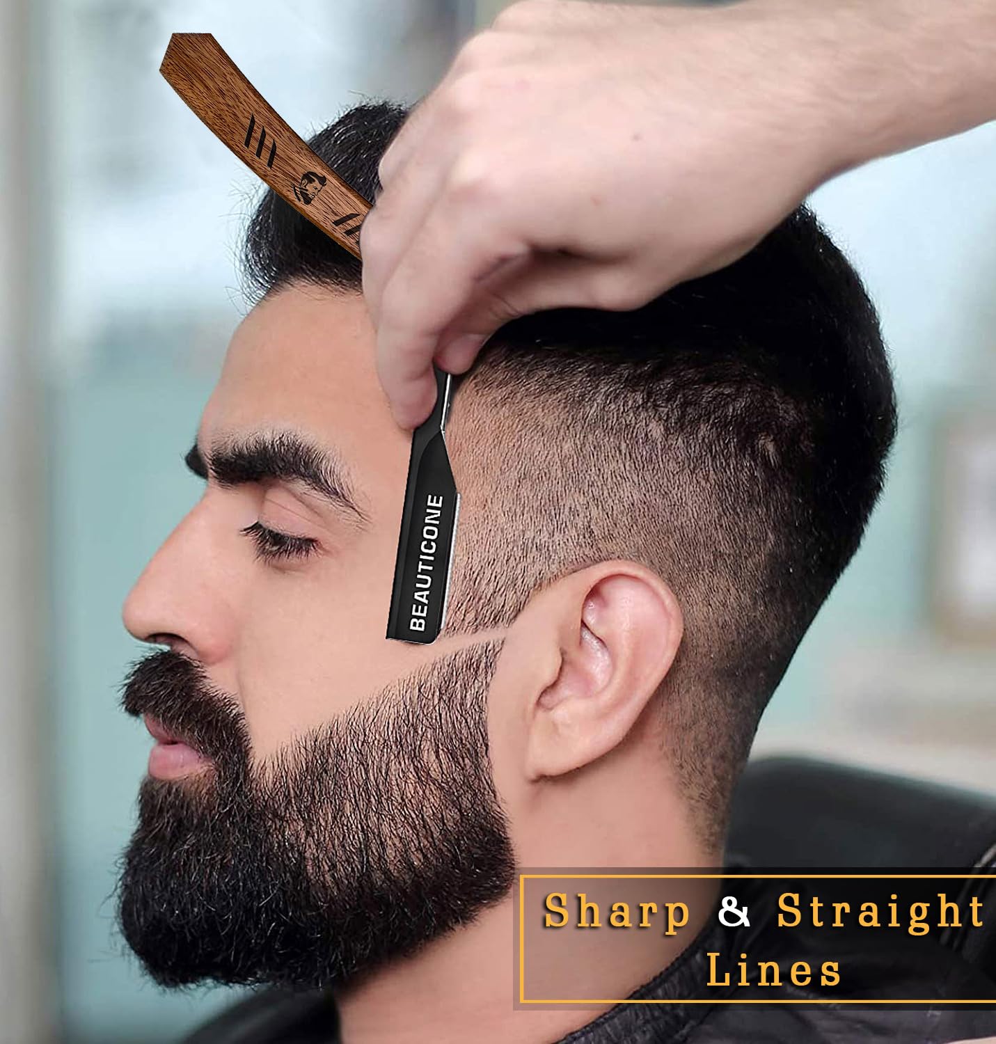 Beauticone straight razor durable lightweight build reduces fatigue