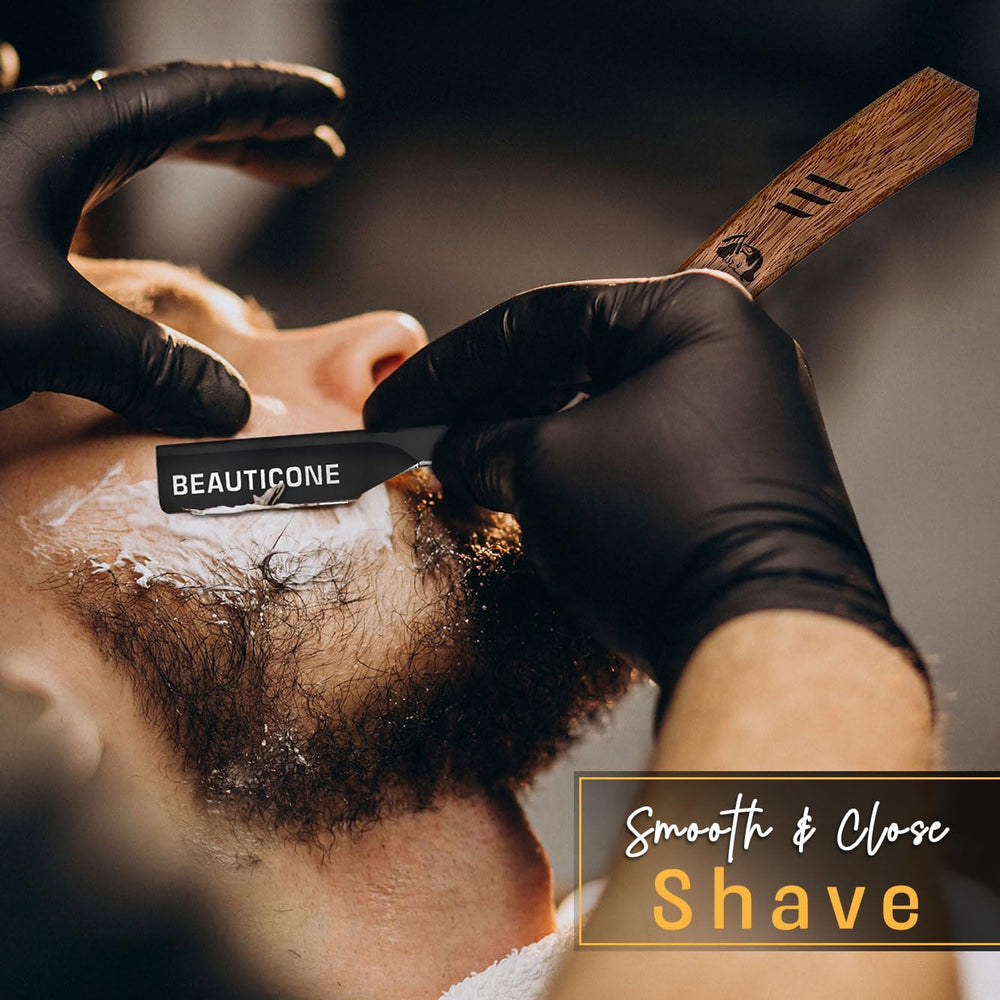 Beauticone straight razor ergonomic grip for steady handling