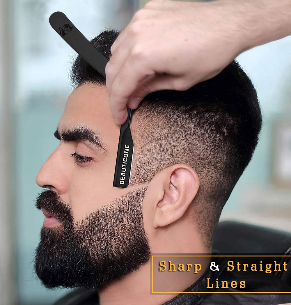 Premium gift box presents Beauticone straight razor kit for gifting.