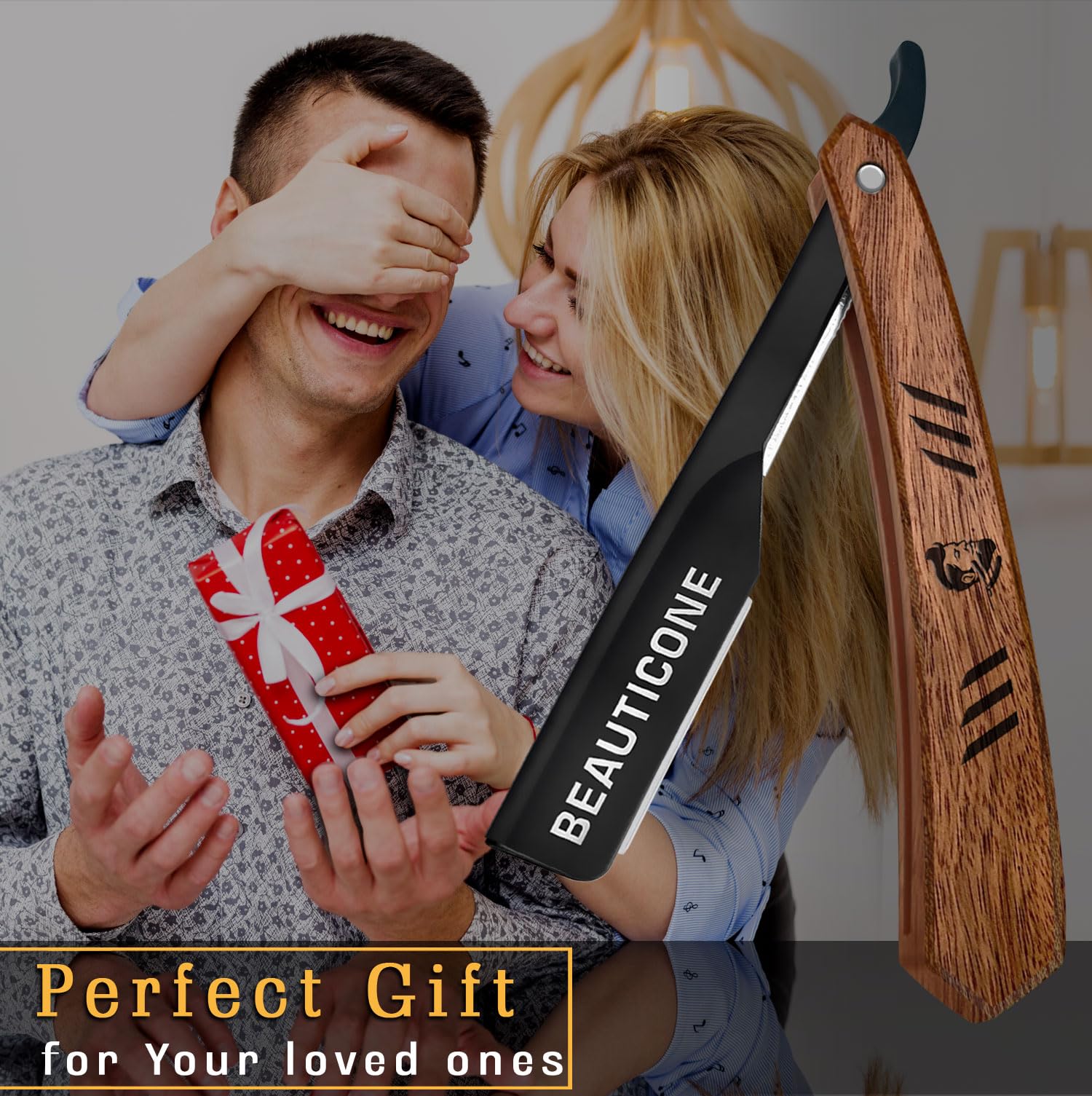 Beauticone straight razor safety packaging keeps blades protected