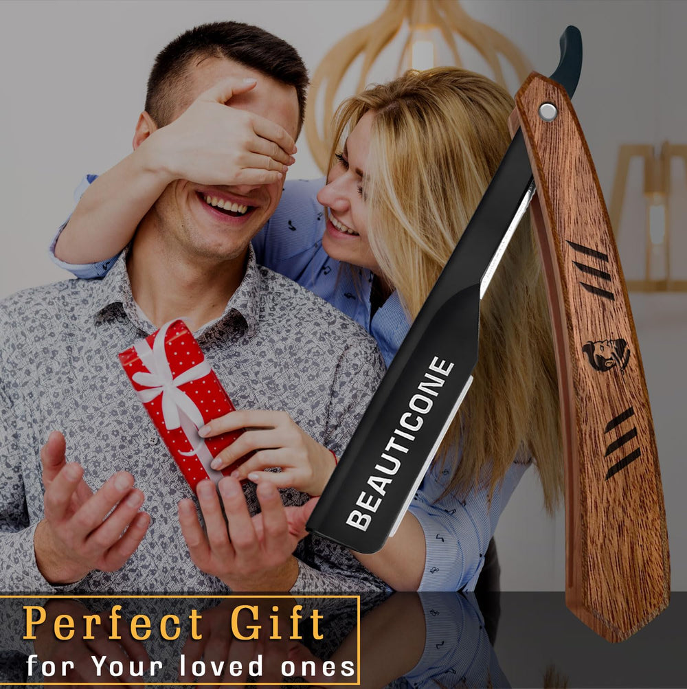 Beauticone straight razor safety packaging keeps blades protected