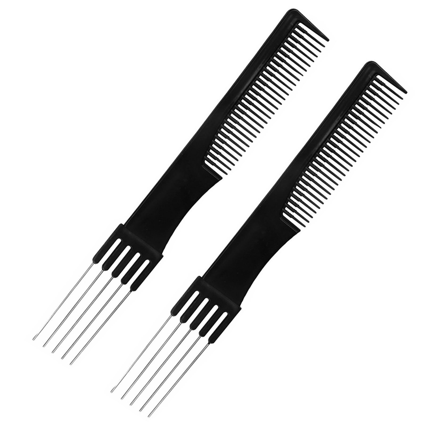 Beautifultracy teasing comb with metal pick for smooth detangling and styling