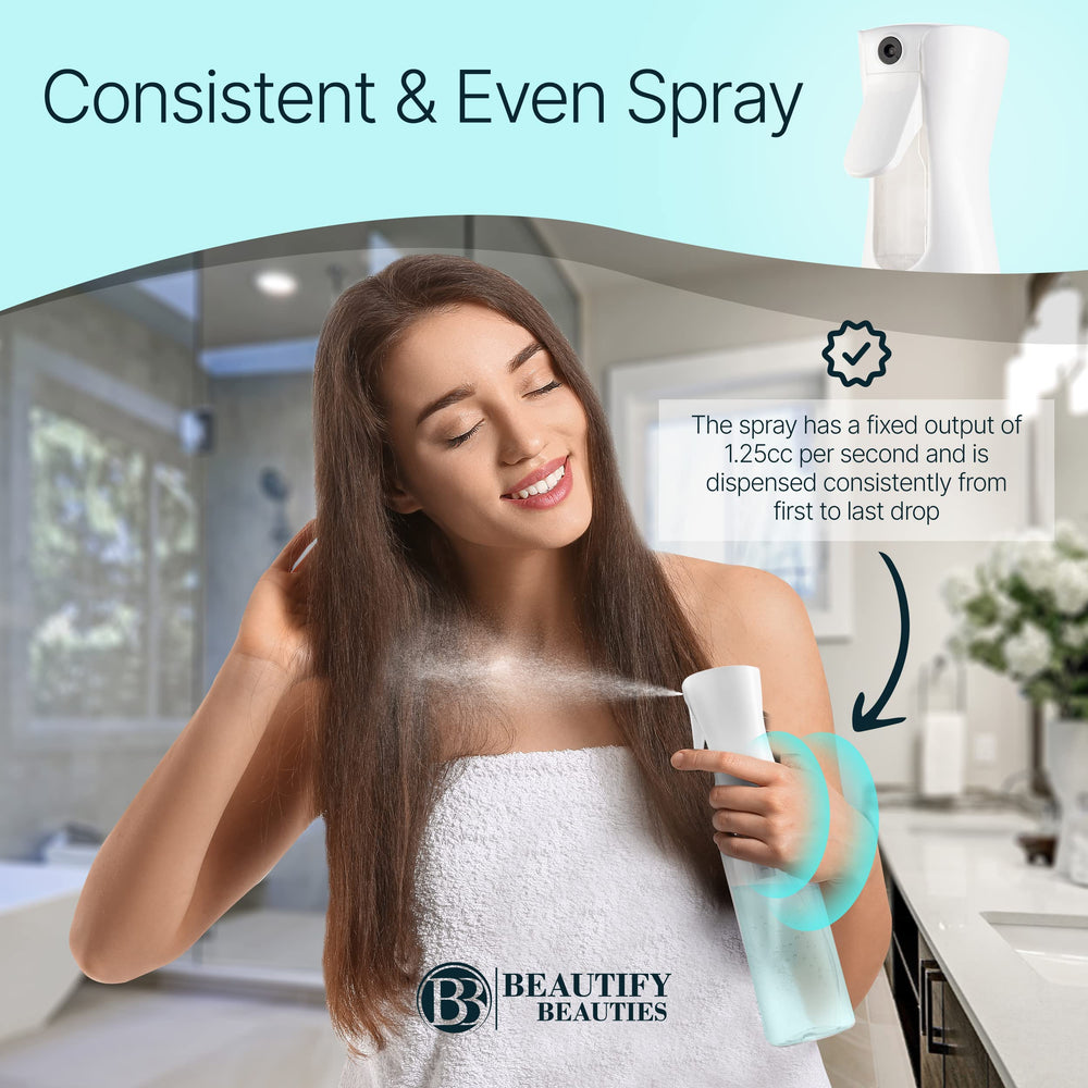 BeautifyBeauties ultra-fine mister bottle delivering precise mist for plants and skin care