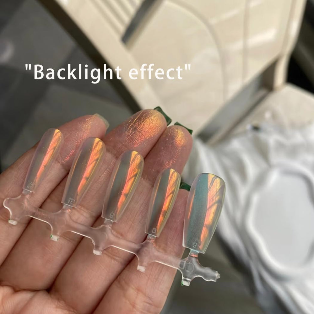 BEAUTNICE Chrome Nail Powder used in resin art for iridescent accents