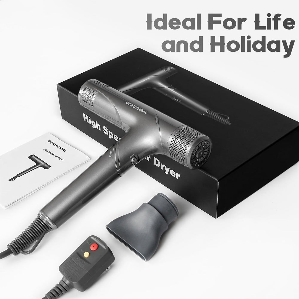BEAUTURAL Hair Dryer 3 Temps 3 Speeds enables flexible styling.