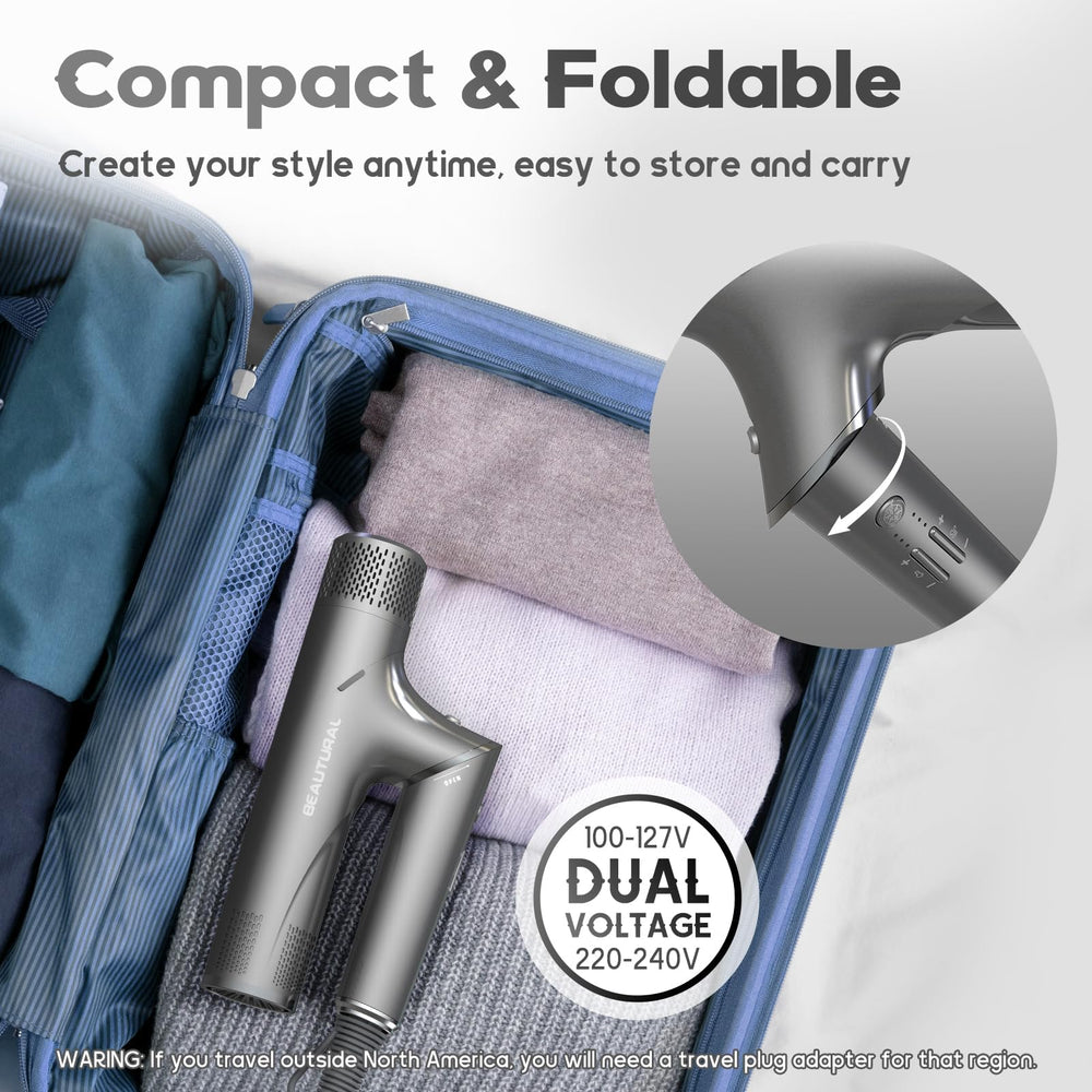 BEAUTURAL Hair Dryer Cold Shot enables quick styling hold.
