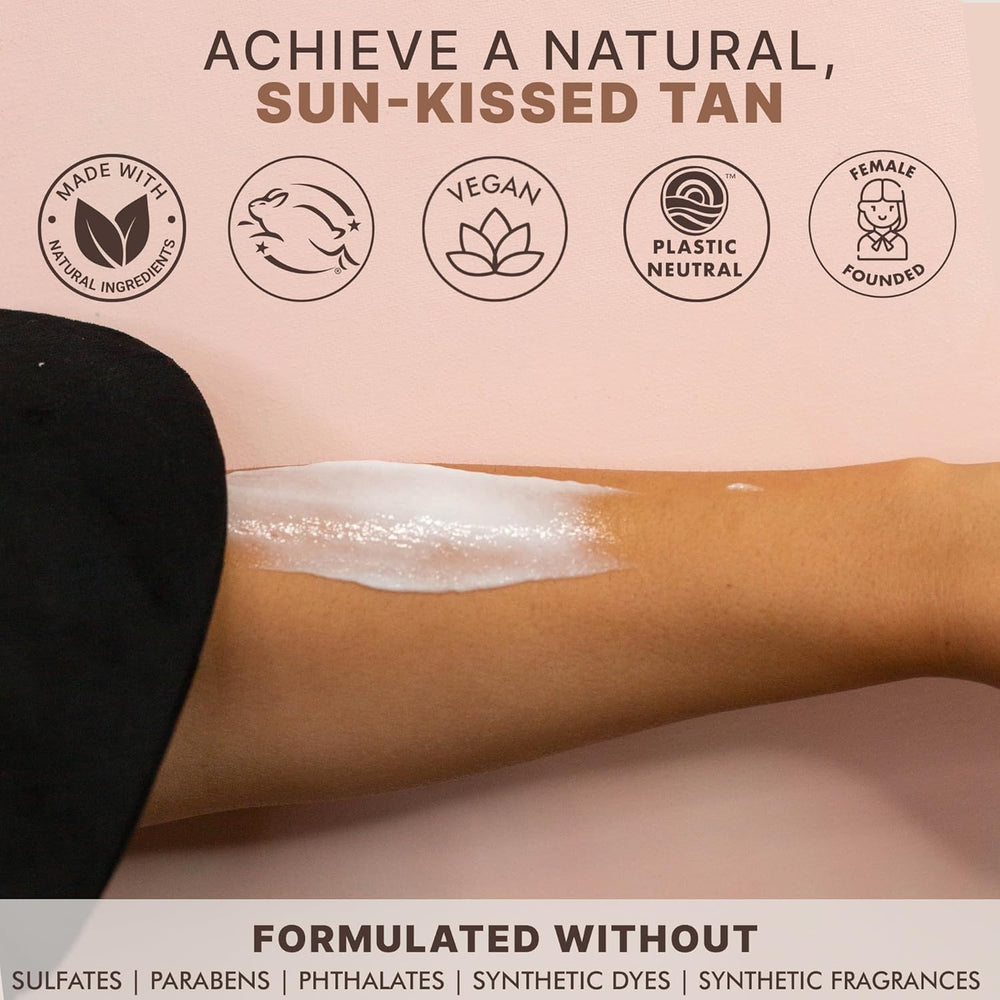 Beauty by Earth application glove for clean, even coverage.