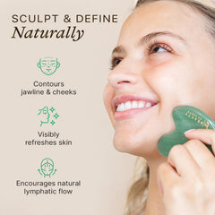 Beauty by Earth aventurine jade gua sha for soothing massage and lymphatic drainage.