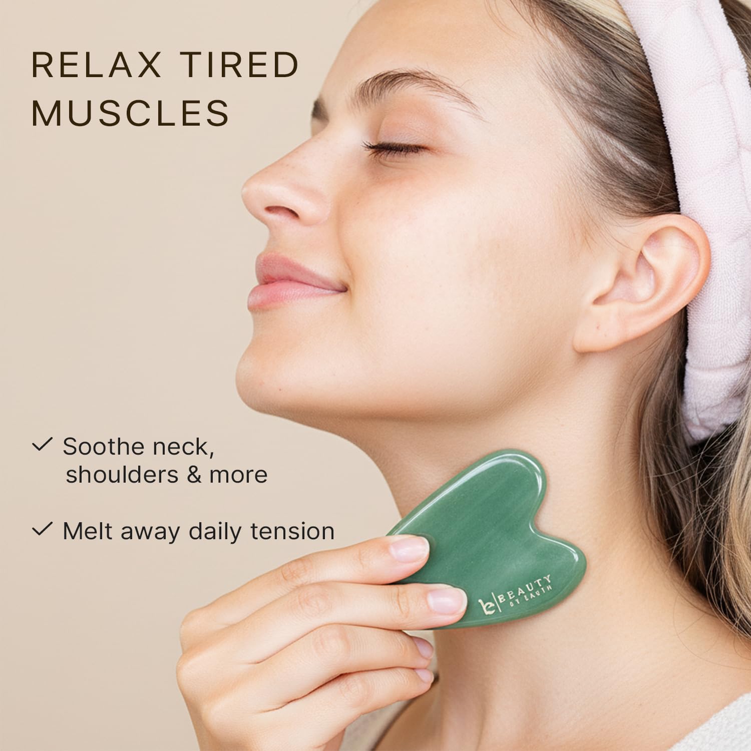 Beauty by Earth body gua sha massage tool for back, shoulders, and neck relief.