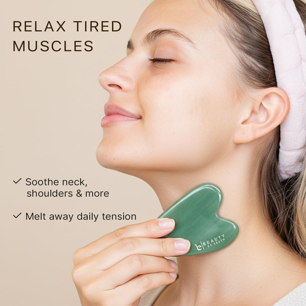 Beauty by Earth body gua sha massage tool for back, shoulders, and neck relief.