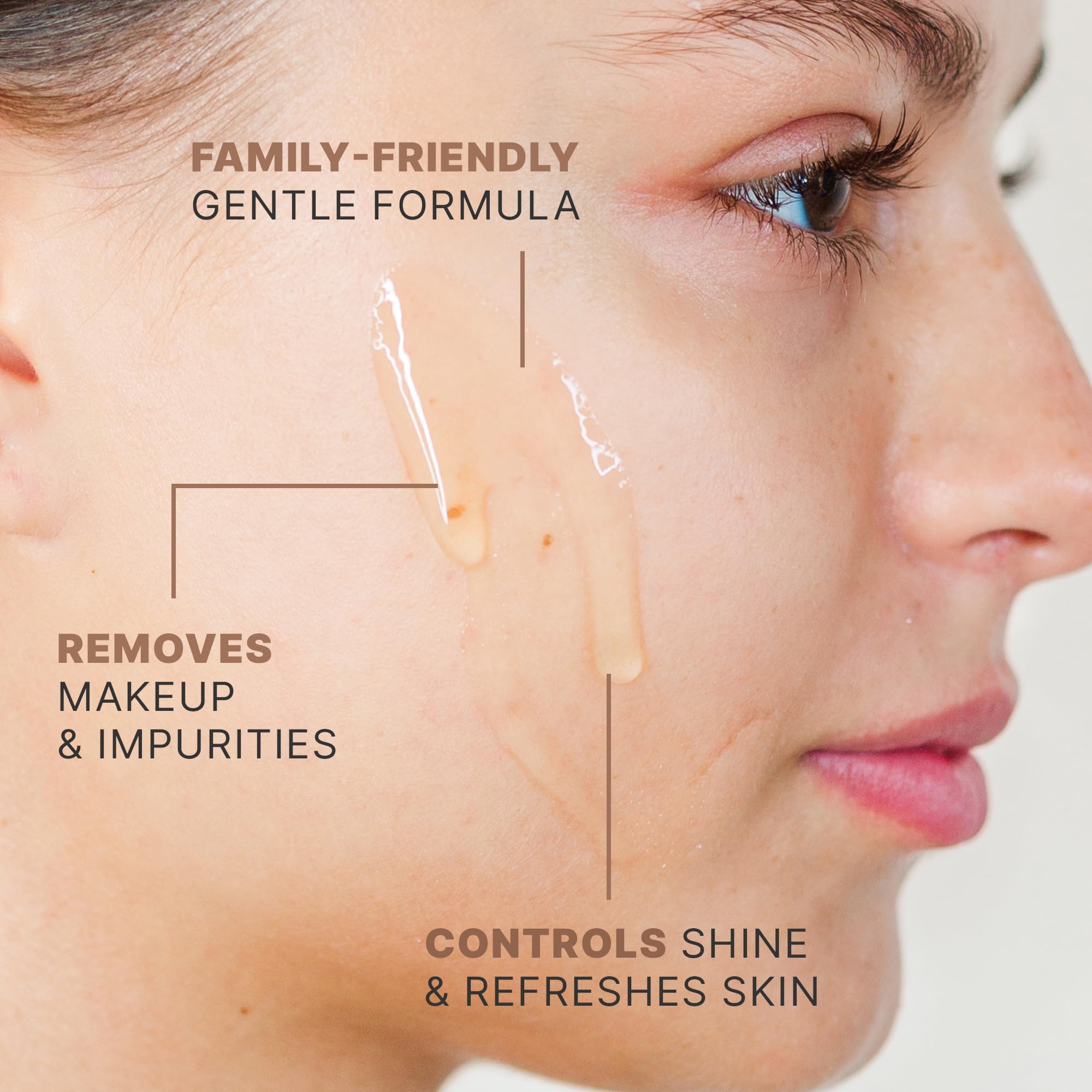 Beauty by Earth Clean Face Wash ingredients closeup highlighting natural organic components