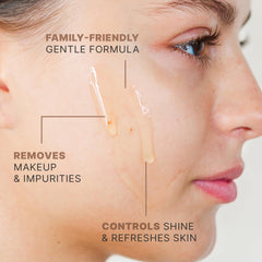 Beauty by Earth Clean Face Wash ingredients closeup highlighting natural organic components