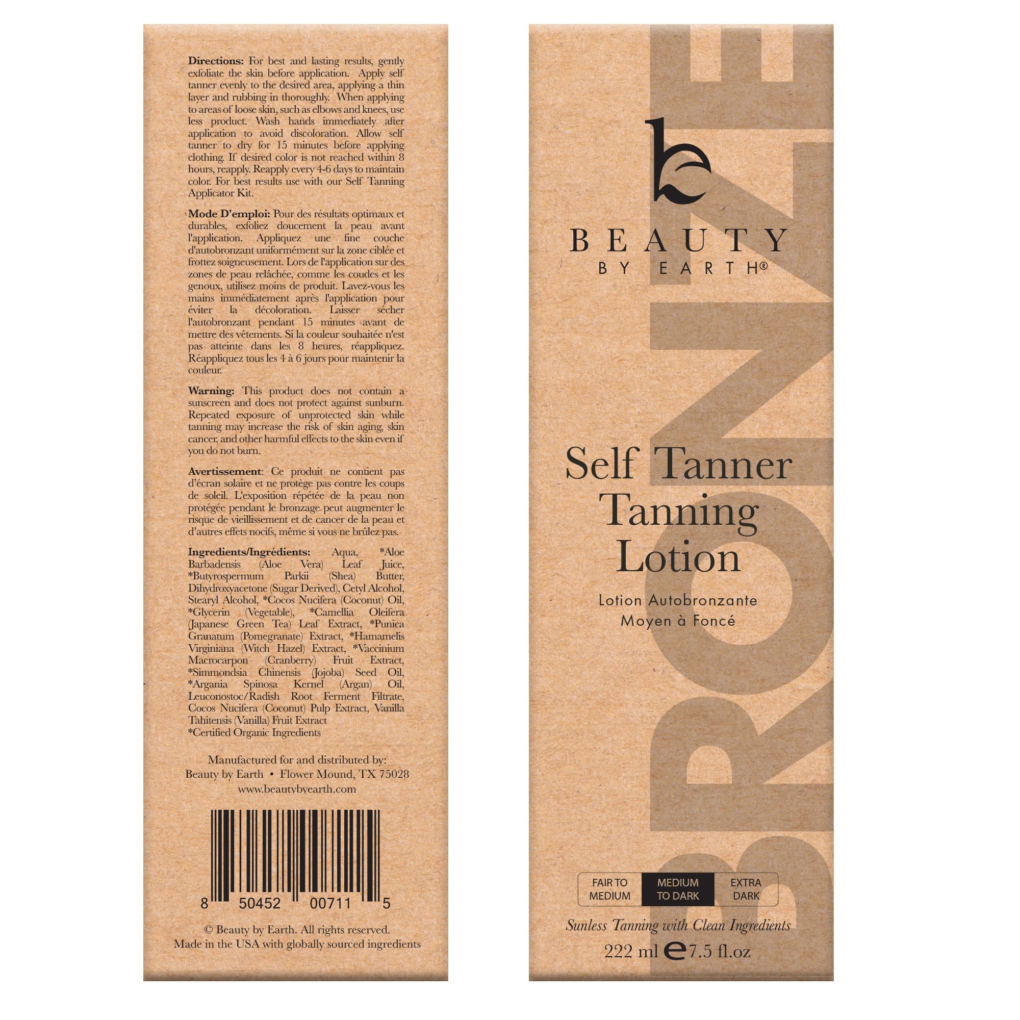 Beauty by Earth face and body mitts kit enables head-to-toe tanning.