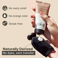 Beauty by Earth Face Tanner USA-made label signals quality ingredients.