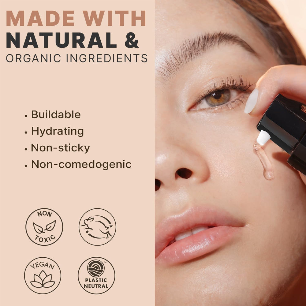 Beauty by Earth face tanner serum dries quickly for skincare routines.