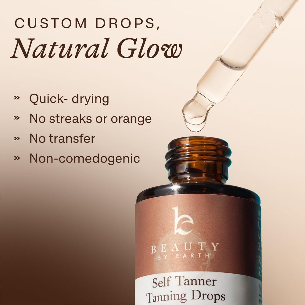 Beauty by Earth face-tanning mix-in demonstrates DIY lotion customization.