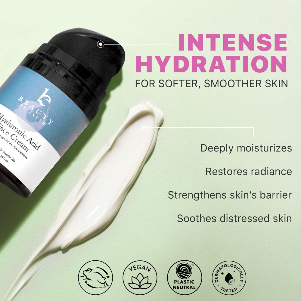 Beauty by Earth ingredients label featuring organic and natural components