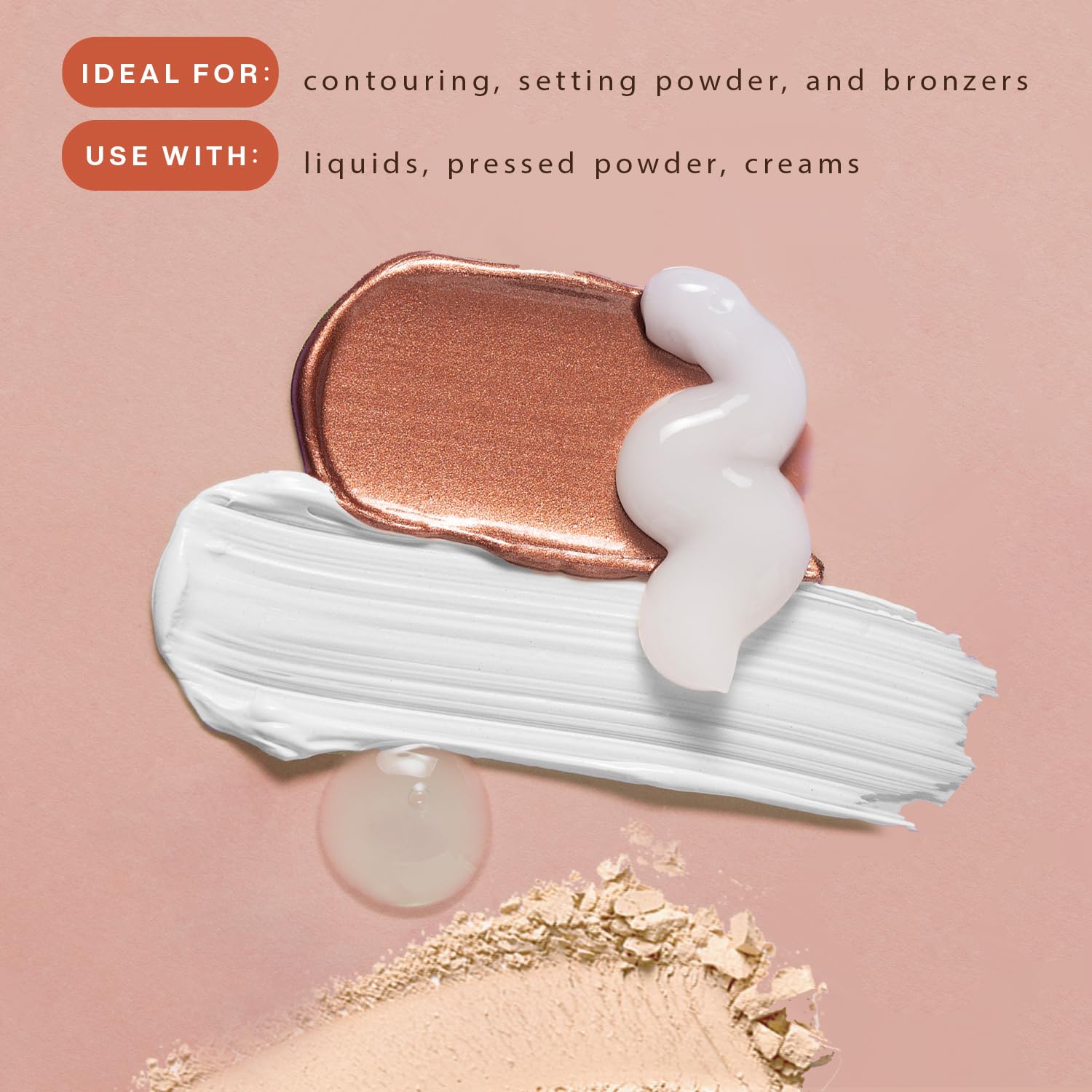Beauty by Earth Kabuki Brush flat-top with bamboo handle for precise blending.