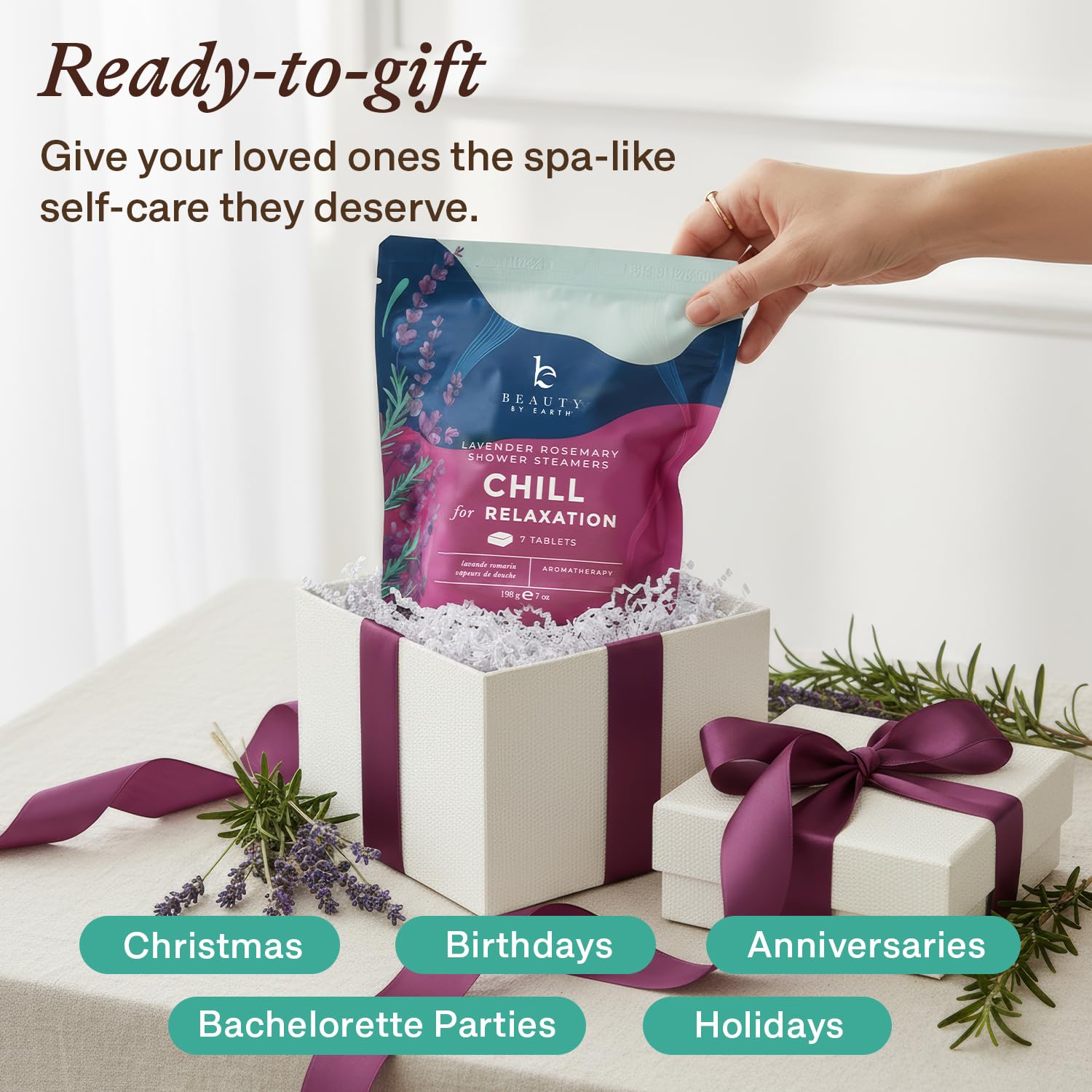Beauty by Earth: regalo-lavanda ducha para momentos de cuidado.