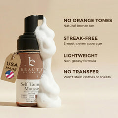 Applying with mitt for streak-free, even coverage by Beauty by Earth.