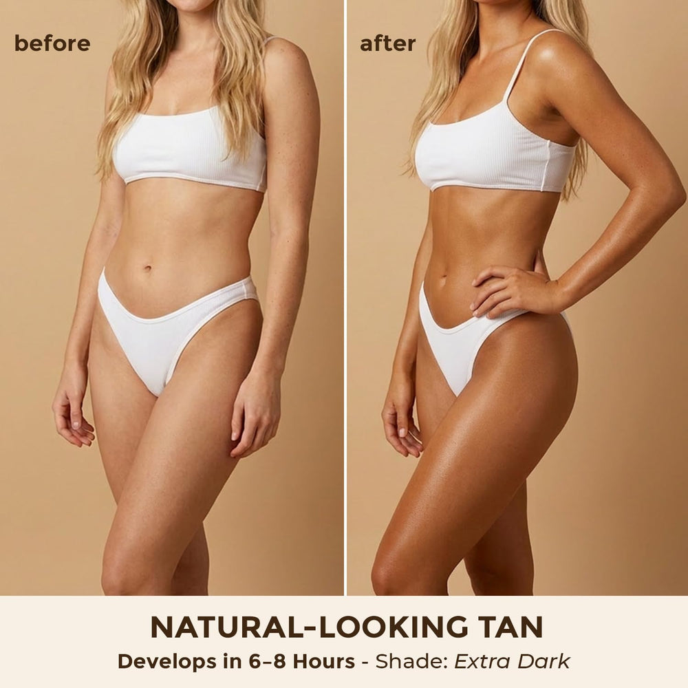 Beauty by Earth self-tanner mousse foam swirl for smooth, streak-free application