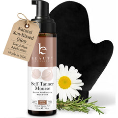 Beauty by Earth self-tanner mousse kit bottle for natural glow