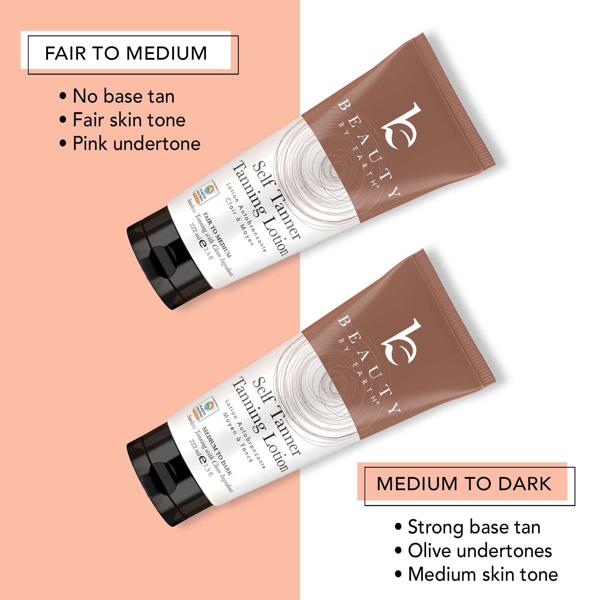 Beauty by Earth packaging highlighting USA-made quality and clean ingredients.