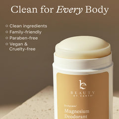 Beauty by Earth formula is gentle on sensitive skin and kids.