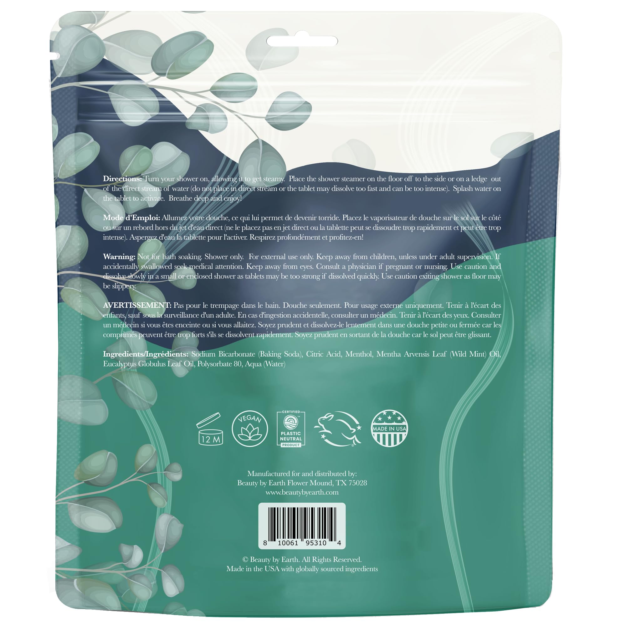 Beauty by Earth daily shower steamer elevates your routine with spa like calm