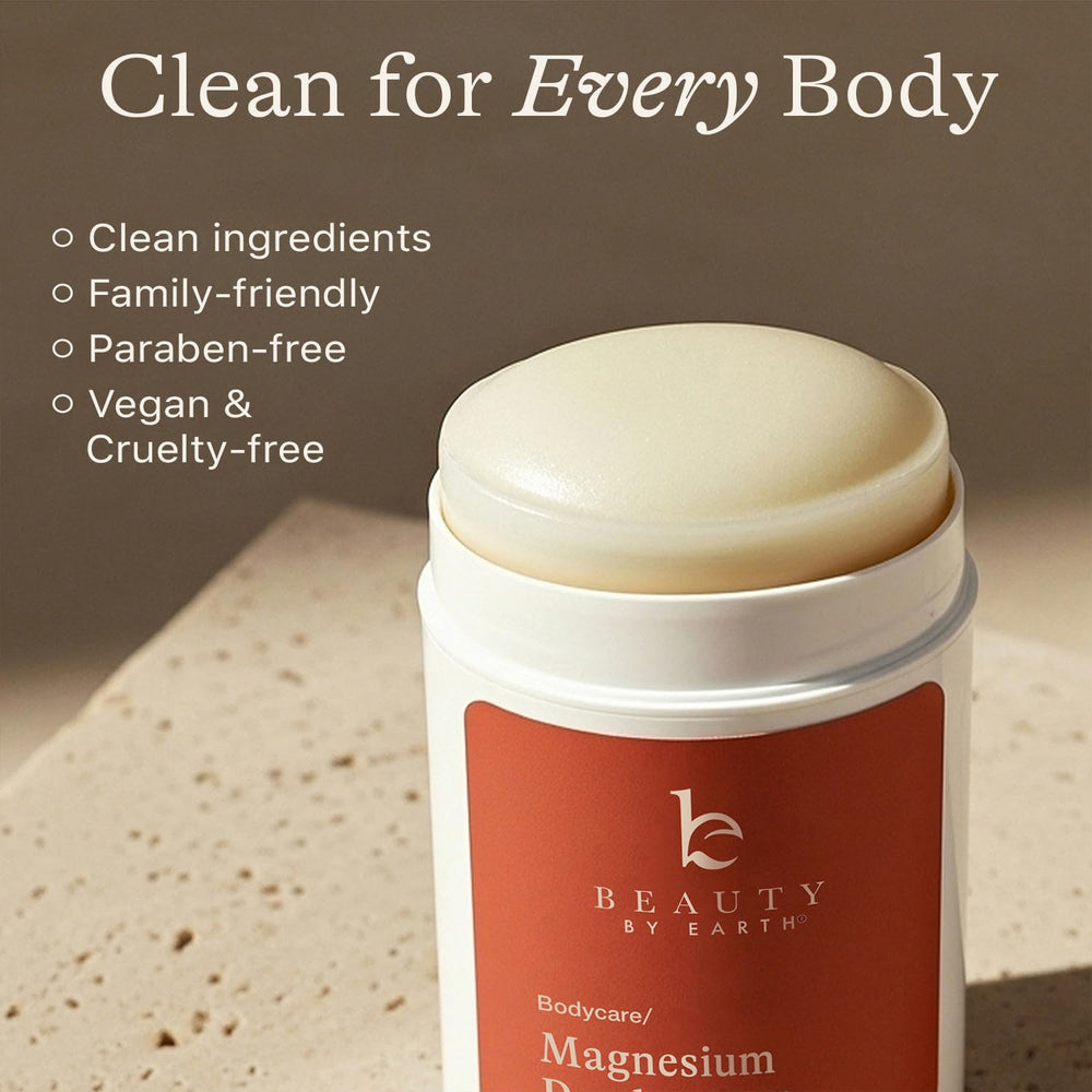 Beauty by Earth smooth glide for non-irritating underarm care.