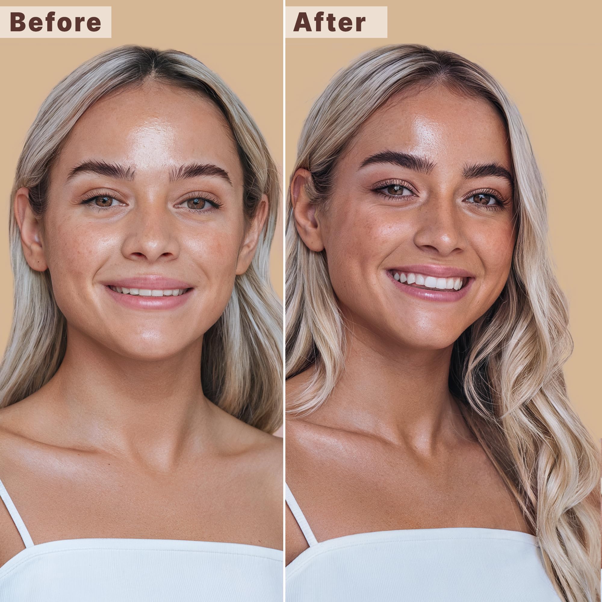 Beauty by Earth buildable tan color swatches ready for mixing