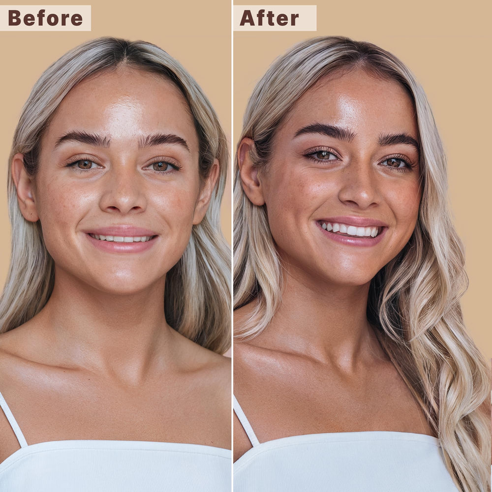 Beauty by Earth buildable tan color swatches ready for mixing