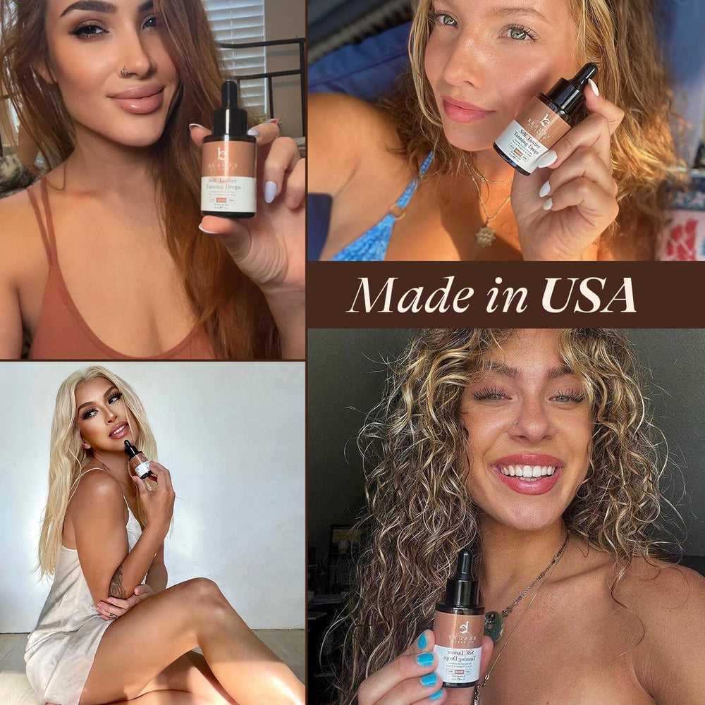 Beauty by Earth USA-made label signals domestic production and quality.